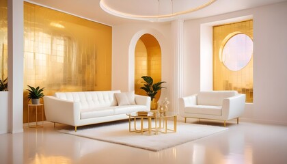 interior modern design room 3d