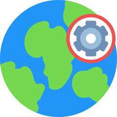 Map Settings Flat Icon