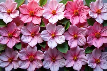 Delicate blossoms arranged in a square tessellation , blossom, surface, elegant