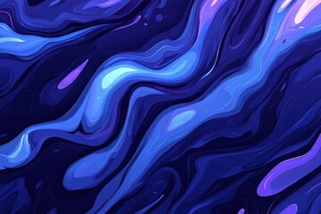 Obraz premium Abstract Waves in Shades of Blue and Purple with Smooth Movement