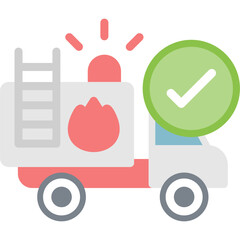 Fire Truck Flat Icon