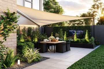 Relaxing summer vibes in a thoughtfully designed outdoor space.