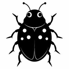 Clean and Bold Sea Ladybug Silhouette