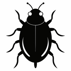 Clean and Bold Sea Ladybug Silhouette