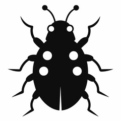 Clean and Bold Sea Ladybug Silhouette