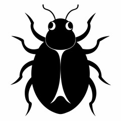 Clean and Bold Sea Ladybug Silhouette