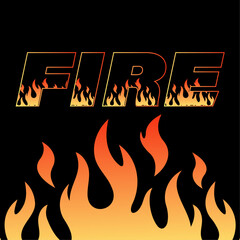 The fire text style theme is an editable text style effect.