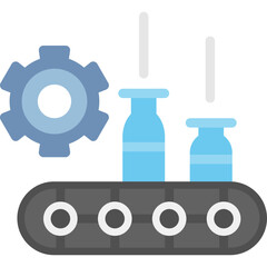 Industrial System Flat Icon