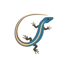 Vector Illustration of lizard, beautiful reptile Character for decor.
