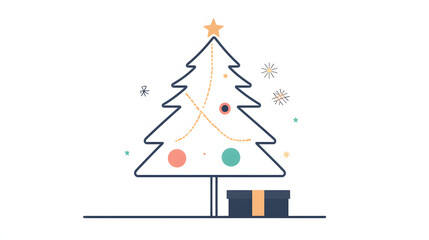 Minimalist style Christmas,Christmas, decoration, Christmas tree,holiday, xmas,winter, decorations,celebration, presents,gift, Santa Claus,ornaments,december,seasonal,art,happy,new year