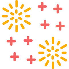 Obraz premium Fireworks Flat Icon
