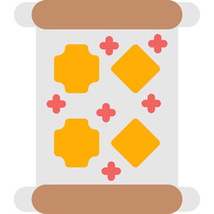 New Year Couplets Flat Icon