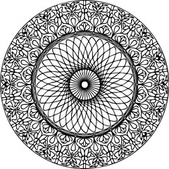 Sun Flower Mandala Art – Intricate and Symmetrical Design for Coloring Pages, Meditation, Yoga, and Boho-Themed Projects, Digital Printing, Tattoos, Home Decor, Ornaments, and More