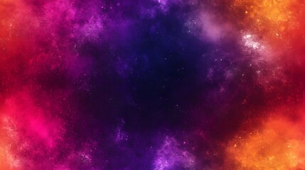 Naklejka premium Abstract vibrant swirling nebulae of colorful cosmic dust.