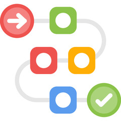 Product Roadmap Icon Flat Icon