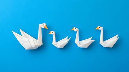 Origami Swan Transformation - Symbolic Papercraft Evolution from Crumpled to Graceful