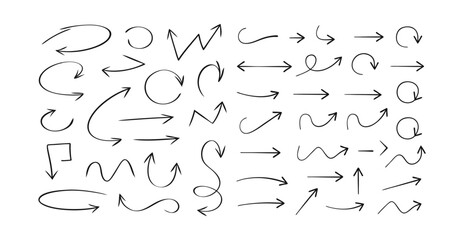 Comprehensive Collection of Hand-Drawn Arrows for Creative Design Projects and Visual Navigation