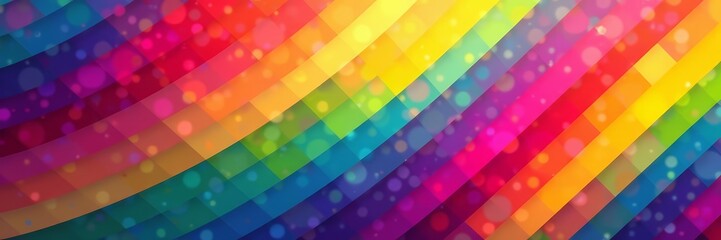 Abstract geometric rainbow stripes background with vibrant colors, colorful, rainbow