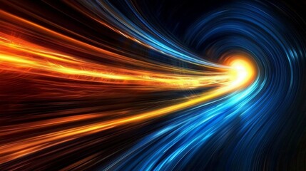 A breathtaking sci-fi vision of a time travel light tunnel.