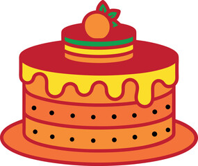 birthday cake with candles vector