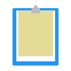 blank clipboard with clip