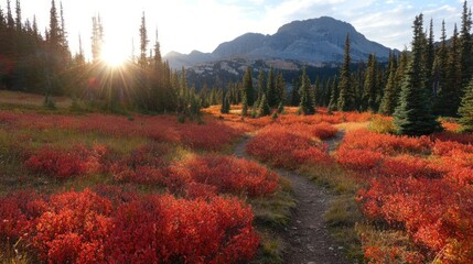 Autumnal Mountain Trail: A Sunset Hike