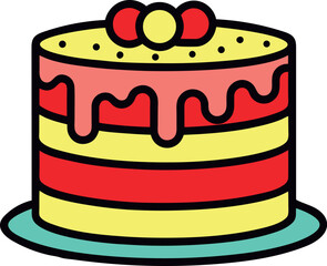 cake illustration vector graphic