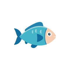 Vector Illustration of fish,Simple fish Character for decor.