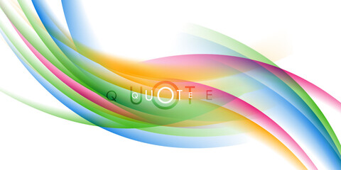 Colorful flowing glossy waves abstract elegant background. Vector design