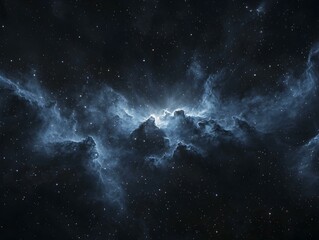 Fototapeta premium Stunning nebula image, cosmic clouds, starry night, space background. Perfect for astronomy, science, fantasy, or design projects.