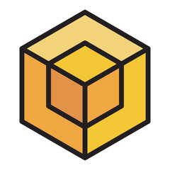 graphic design line flat_3d