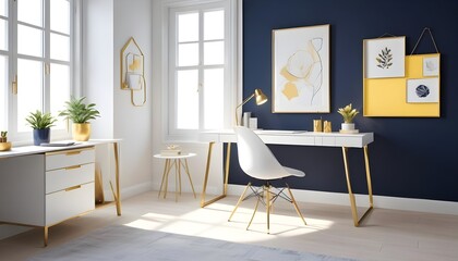 interior modern design room 3d