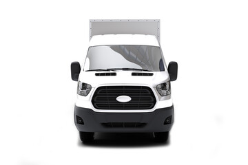 White car on a white background, isolated studio shot 3D render.