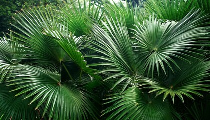 lush green tropical plants with spiky leaves
