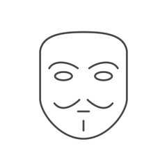 Mask of anonymity line icon