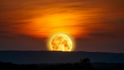 huge sun with a moon