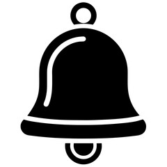 Vector bell icon illustration depicts a shiny silver concierge service symbol