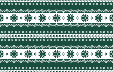 Seamless ethnic pixel pattern in colorful. Tribal vector illustration with Native American style. Design for print fabric and clothing.