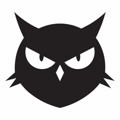 Angry  eyes icon silhouette 