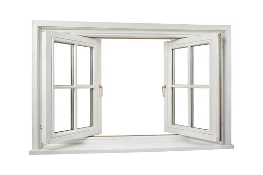Fototapeta White window isolated on transparent background. Png