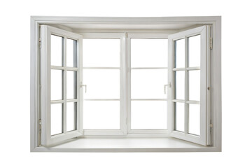 Obraz premium White window isolated on transparent background. Png