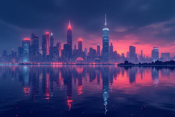 Fototapeta premium new york city skyline