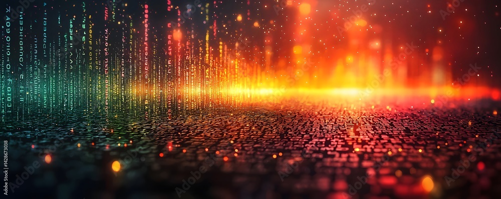 Aufkleber dynamic word cloud with positive negative and neutral words floating in 3d space