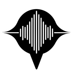 Vector illustration design of a black electric guitar and plug, a music symbol