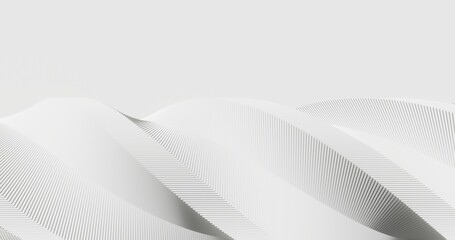Abstract white background spiral geometric pattern of design 3d render