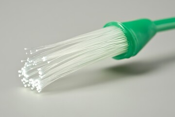 Fiber optic cleaning brush