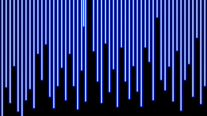 Blue neon lines background glowing down, dark with bright lines. Suitable for presentation, business, advertising, etc.