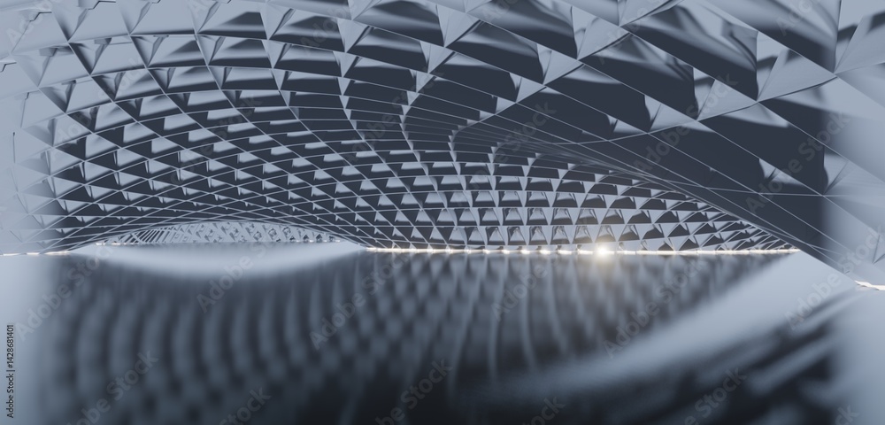 Poster abstract architecture background arched interior 3d render