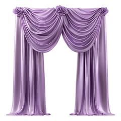 Elegant Lavender Drapery with Rose Accents