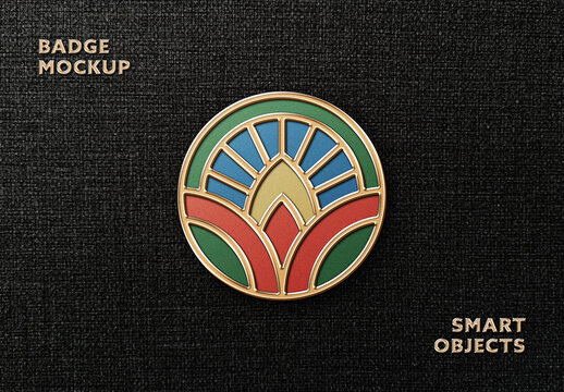 Enamel Pin Design Mockup